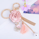 Flower Keychain With Tassels